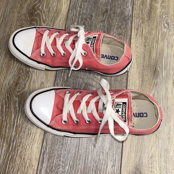 Converse All Star Low Pink White Sneaker Shoes US Size Womens 6 / Mens 4 - Picture 6 of 12